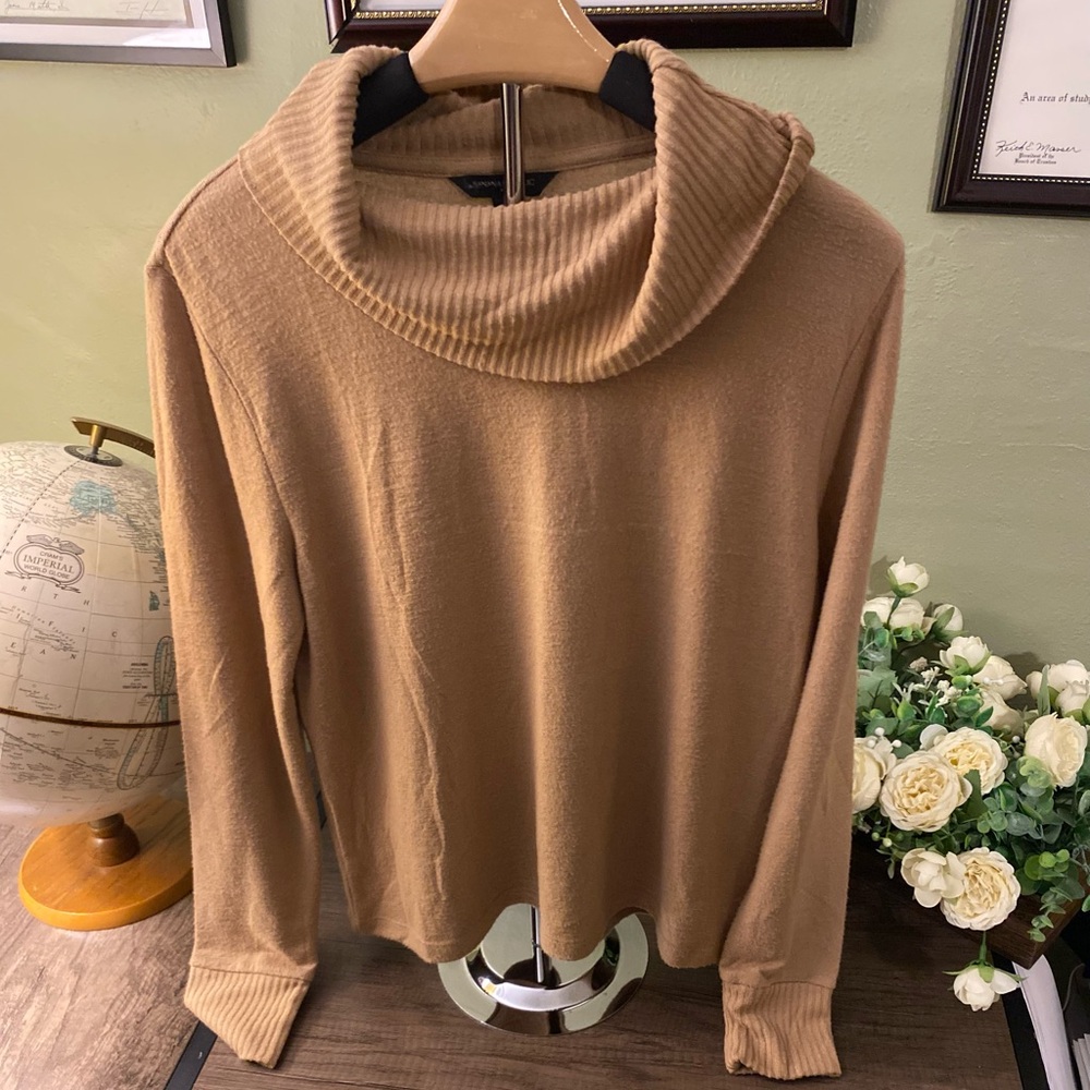 Banana Republic Camel Cowl Neck Sweater